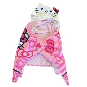 Hello kitty hooded towel kids beach pool‎ summer